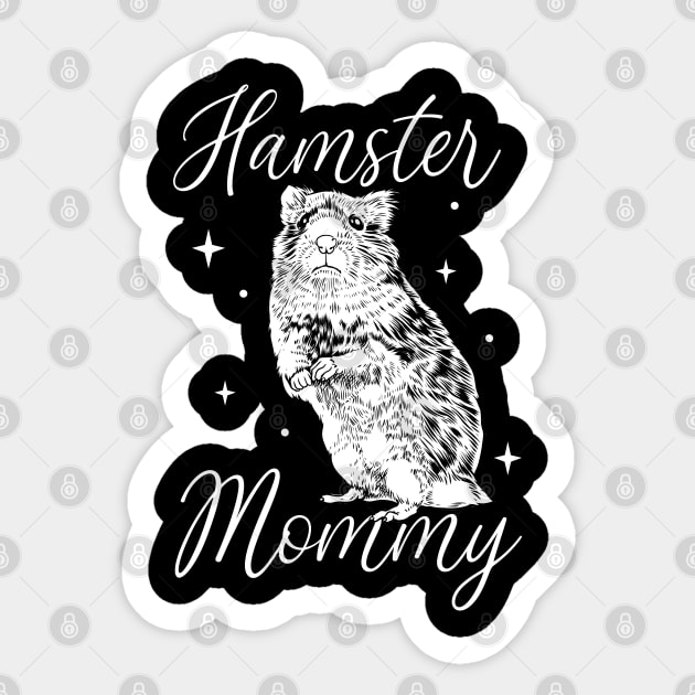 Hamster lover - Hamster Mommy Sticker by Modern Medieval Design